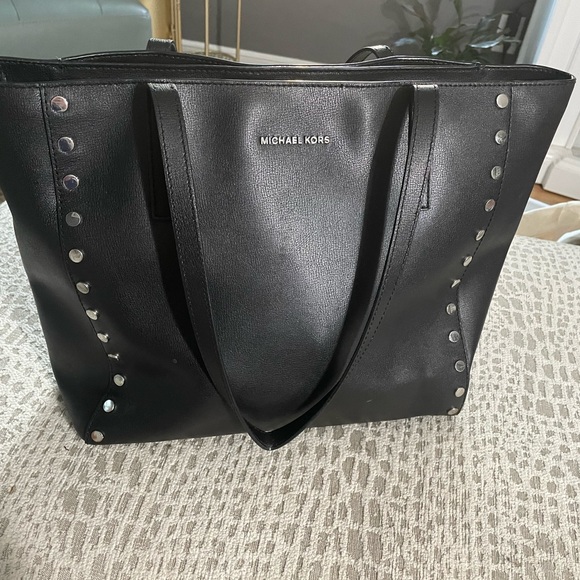 Black tote with silver studs! - Picture 2 of 9